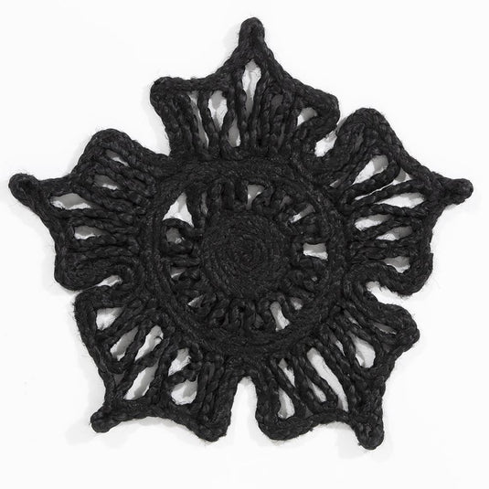 Severn Jute Star 36x36cm Black Set of 2 Placemats