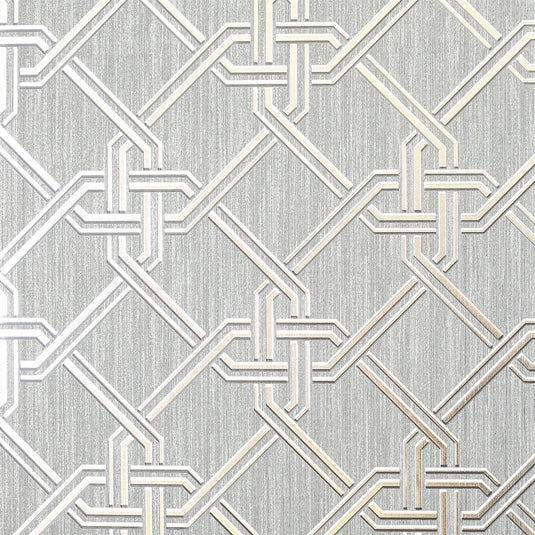 Gianni Foil Silver Wallpaper