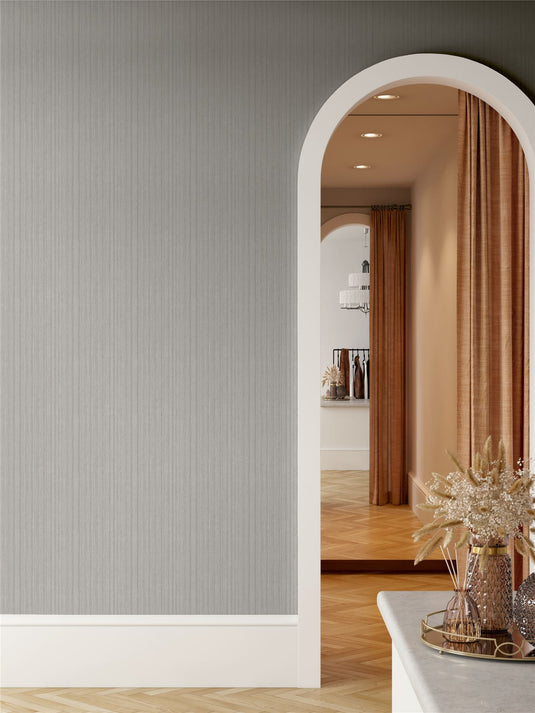 Silk Cascade Silver Grey Wallpaper