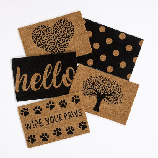 Astley Wipe Your Paws Printed Coir Doormat