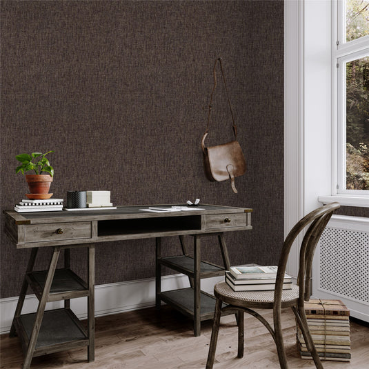 Urban Weave Chocolate Brown Wallpaper