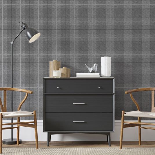 Country Tartan Charcoal Wallpaper sw6