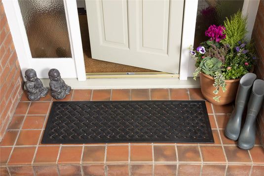 Reddish Rubber Lattice Doormat