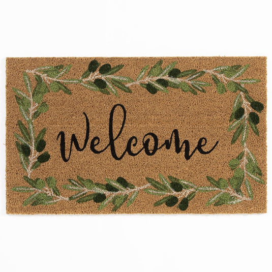 Astley Welcome Coir Olive Doormat