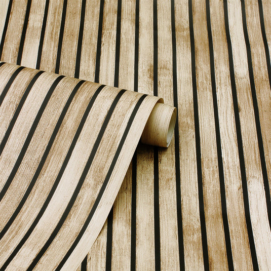 Wood Slats Natural Wallpaper