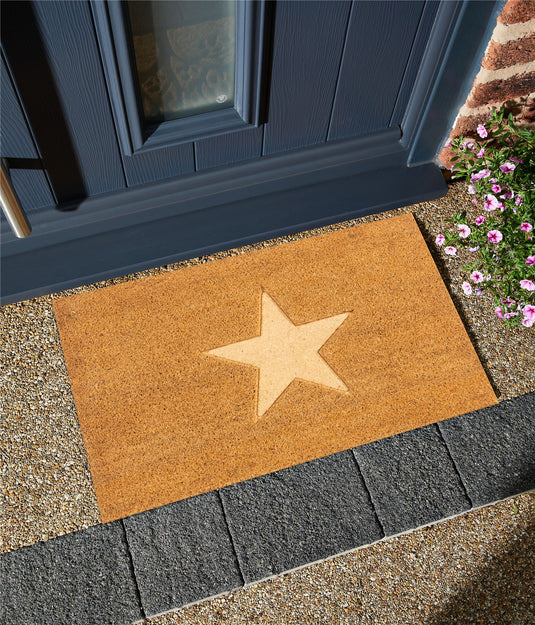 Astley Star Embossed Coir Doormat