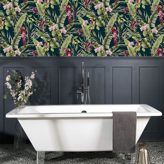 Pretty Polly Navy Multi Wallpaper