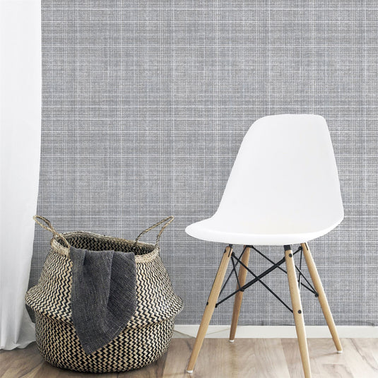 Country Tweed Grey Wallpaper