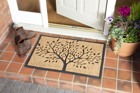 Chadderton Tree of Life Rubber Backed Coir Brush 60x90cm Doormat