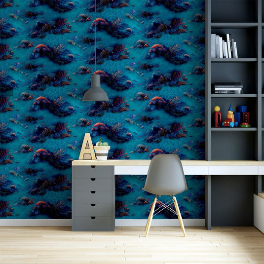 Under The Sea Blue Wallpaper