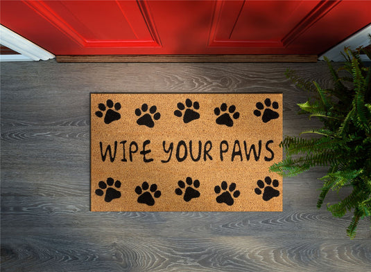 Astley Wipe Your Paws Printed Coir Doormat