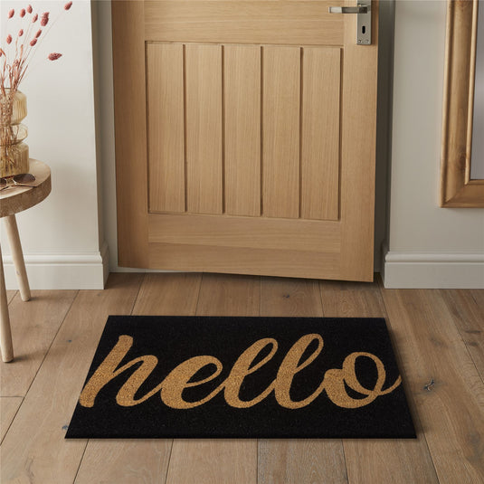 Astley Hello Printed Coir Doormat