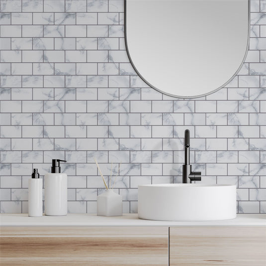 Marble Brick Grey Wall Tile