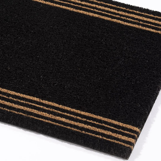 Astley 4 Stripes Coir Black Doormat