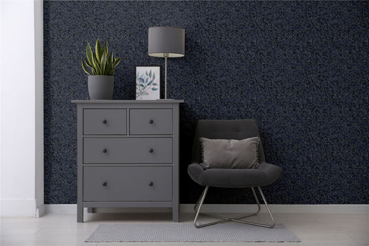 Textured Marble Navy / Silver Wallpaper sw6