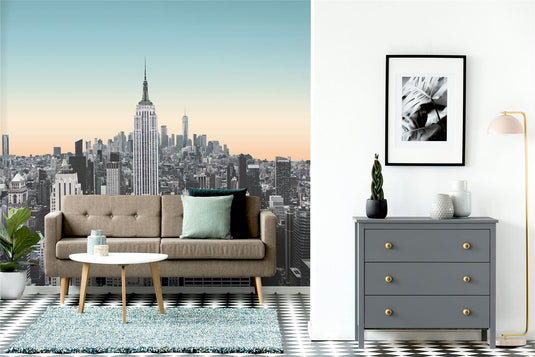 New York Sunset Mural Wallpaper