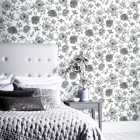 Fleur Mono Wallpaper sw12