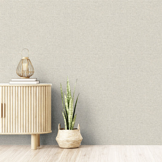 Linen Texture Natural Wallpaper