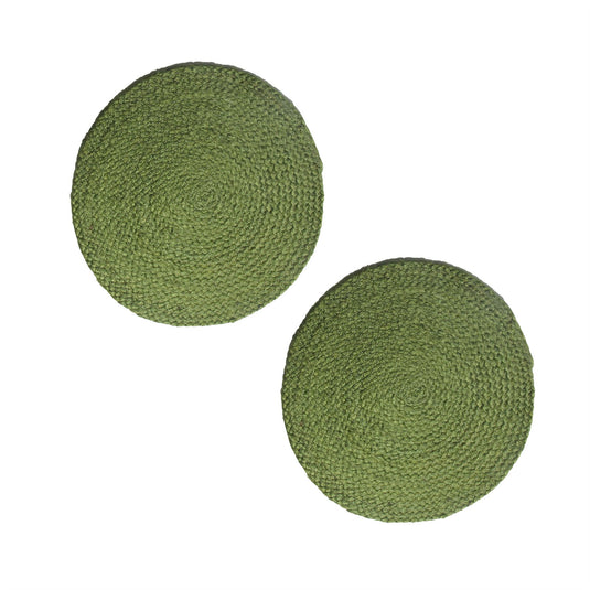 Ure Jute Rope 38x38cm Olive Set of 2 Placemats with Tie