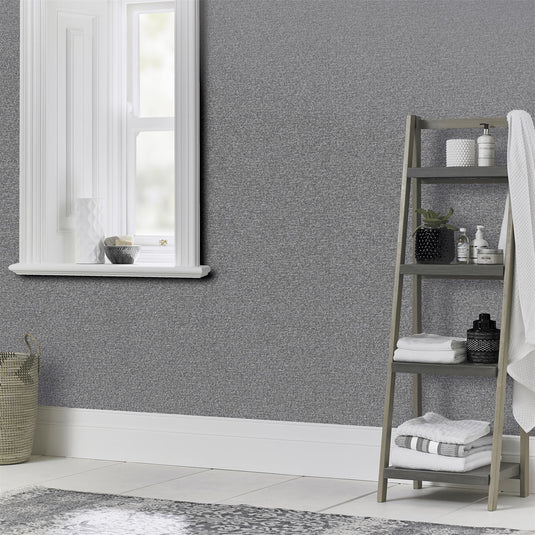 Calico Plain Gunmetal Wallpaper