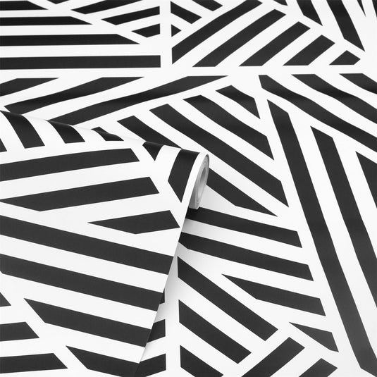 Zebra Geo Mono Wallpaper