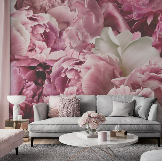 Peonies Mural Wallpaper