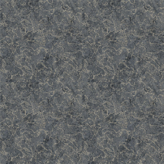 Textured Marble Navy / Silver Wallpaper