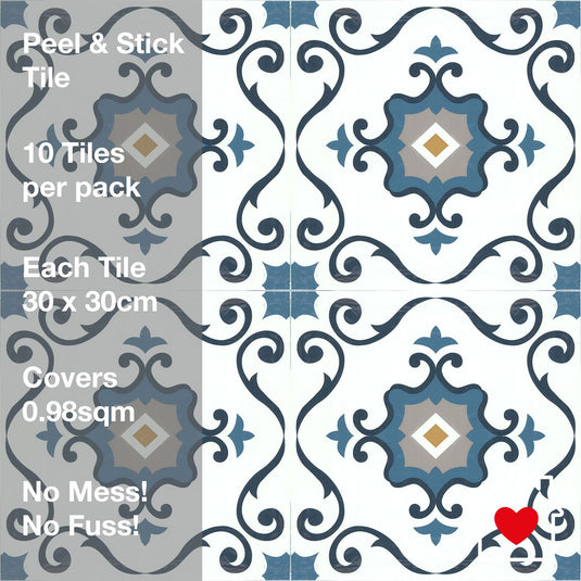 Motif Blue Artifix Floor Tile