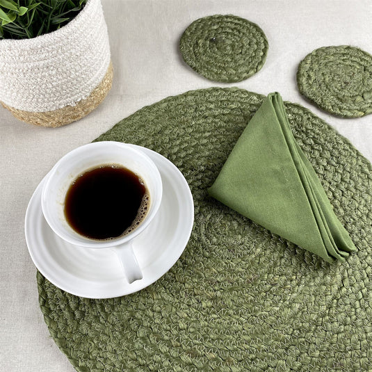 Ure Olive Placemats with Tie