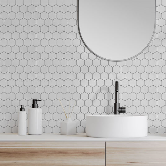 Hexagon White Artifix Wall Tiles