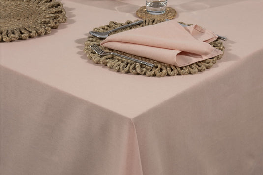 Avon 100% Cotton 240x140cm Blush Tablecloth