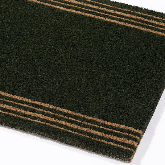 Astley 4 Stripes Coir Green Doormat