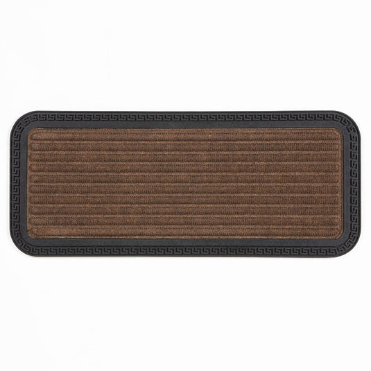 Millbrook Stripe Embossed Beige Doormat