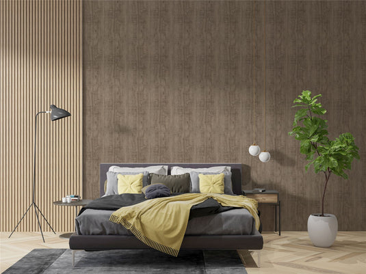 Luxe Timber Slate Wallpaper