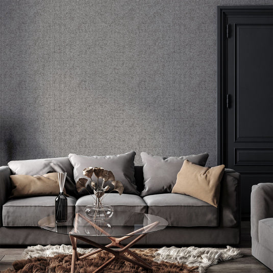 Cosy Texture Charcoal Wallpaper