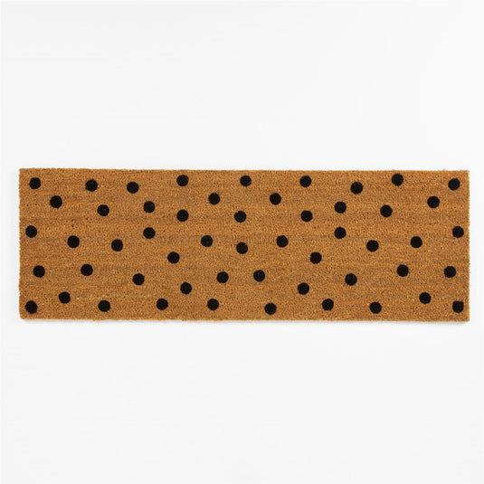 Astley Printed Totally Dotty Coir Natural Doormat