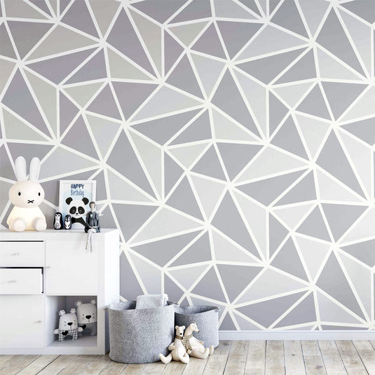 Sequin Fragments Silver & Grey Wallpaper