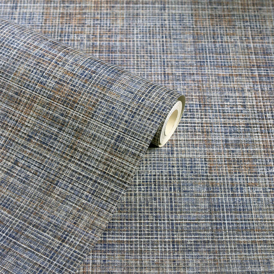 Country Tweed Navy Wallpaper