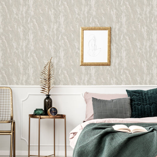 Luxe Texture Soft Silver Wallpaper