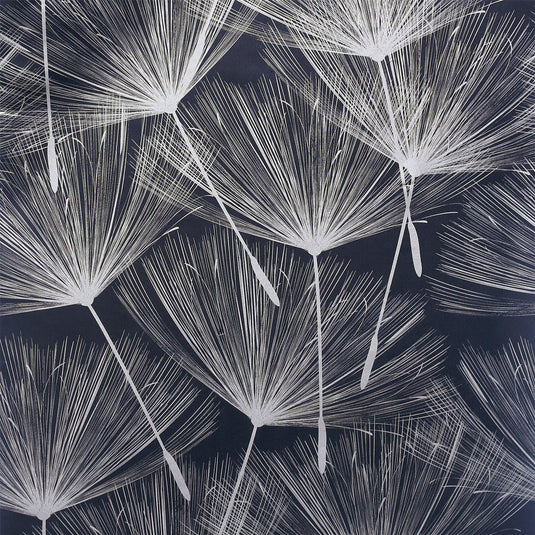 Harmony Dandelion Navy/Silver Wallpaper