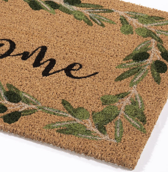 Astley Welcome Coir Olive Doormat