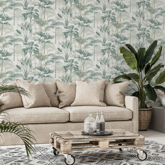 King Palm Green Wallpaper