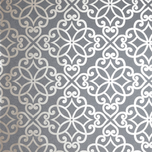 Ornate Motif Charcoal/Rose Gold Wallpaper