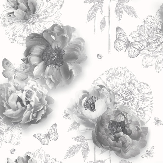 Flower Garden Mono Wallpaper