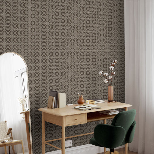 Moorish Mosaic Chocolate Brown Wallpaper