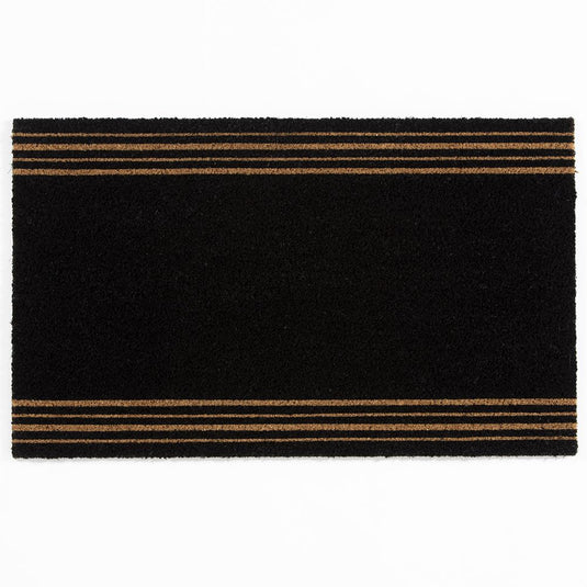 Astley 4 Stripes Coir Black Doormat