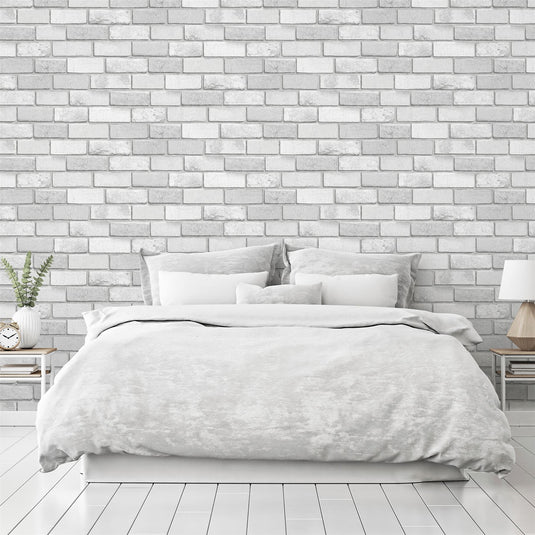 Diamond Silver Brick Wallpaper sw12