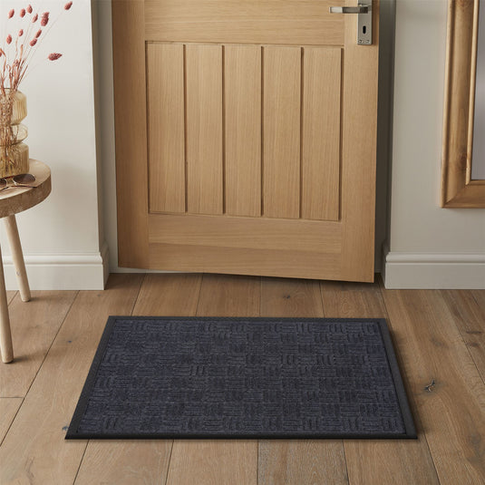 Millbrook Cross Embossed Grey Doormat