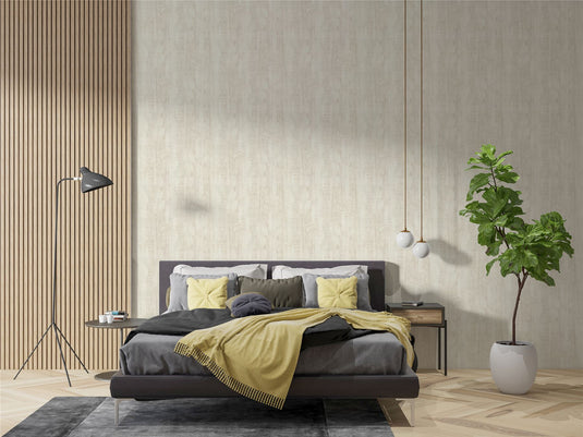 Luxe Timber Ivory Wallpaper