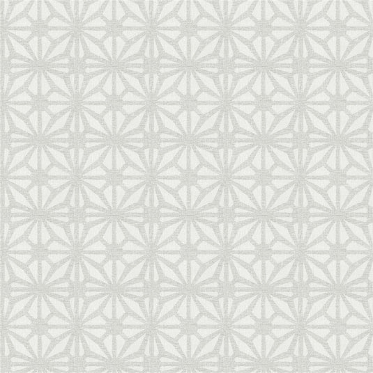 Moorish Mosaic Light Grey and Silver Wallpaper